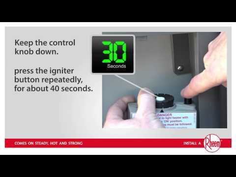 Rheem 5 Star Gas Relight Procedure Yellow Label