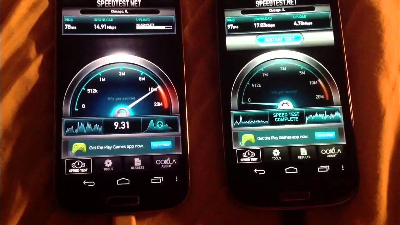 LTE Speed Test TMobile vs AT&T YouTube
