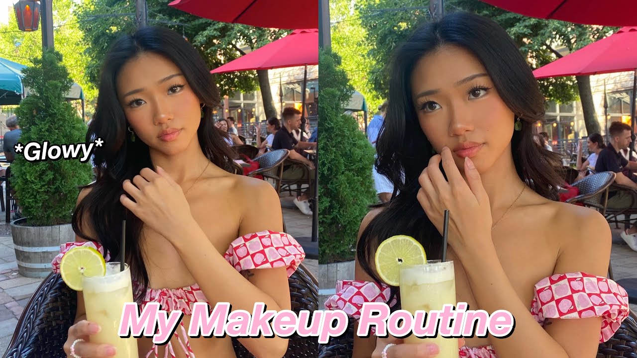 MY GLOWY MAKEUP ROUTINE + fav tips & tricks