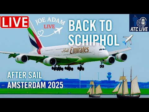 🔴 LIVE: Arrivals at Schiphol 🛬 | Back to the Sky After Sail Amsterdam 2025 ⛵️