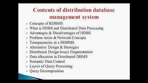 distributed database outline