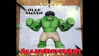 Hulk Drawing - LEGO Avengers - by AllanDavisArt