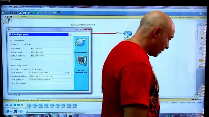 Dual-Stacking IPv6 with IPv4 & Vlan lab