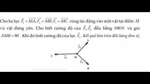 Toán - Lý: Cho ba lực F1=MA, F2=MB, F3=MC cùng tác động vào một vật tại điểm M và vật đứng yên
