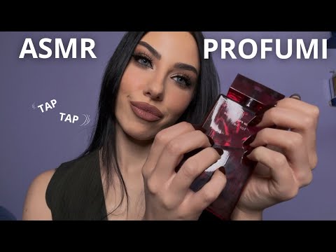 ASMR - Fast Tapping sui miei profumi & sussurri 😴 (glass tapping, whispering, upclose triggers)
