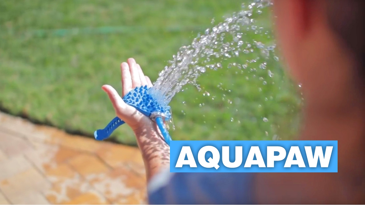 Aquapaw PalmSized Dog Scrubber and Sprayer YouTube
