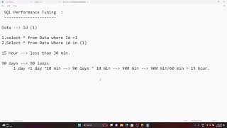 Sql performance (Part 1) - Intro and Test cases