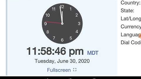 Denver, CO: June 30 - July 1, 2020 (timeanddate.com)