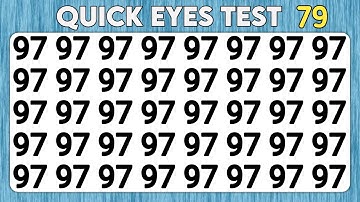 Test your eyes - Number and Letter vision edition | Find the Odd One Out 