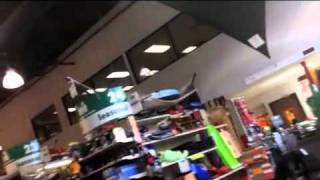 Social training in McGuckin Hardware store in Boulder, Colorado