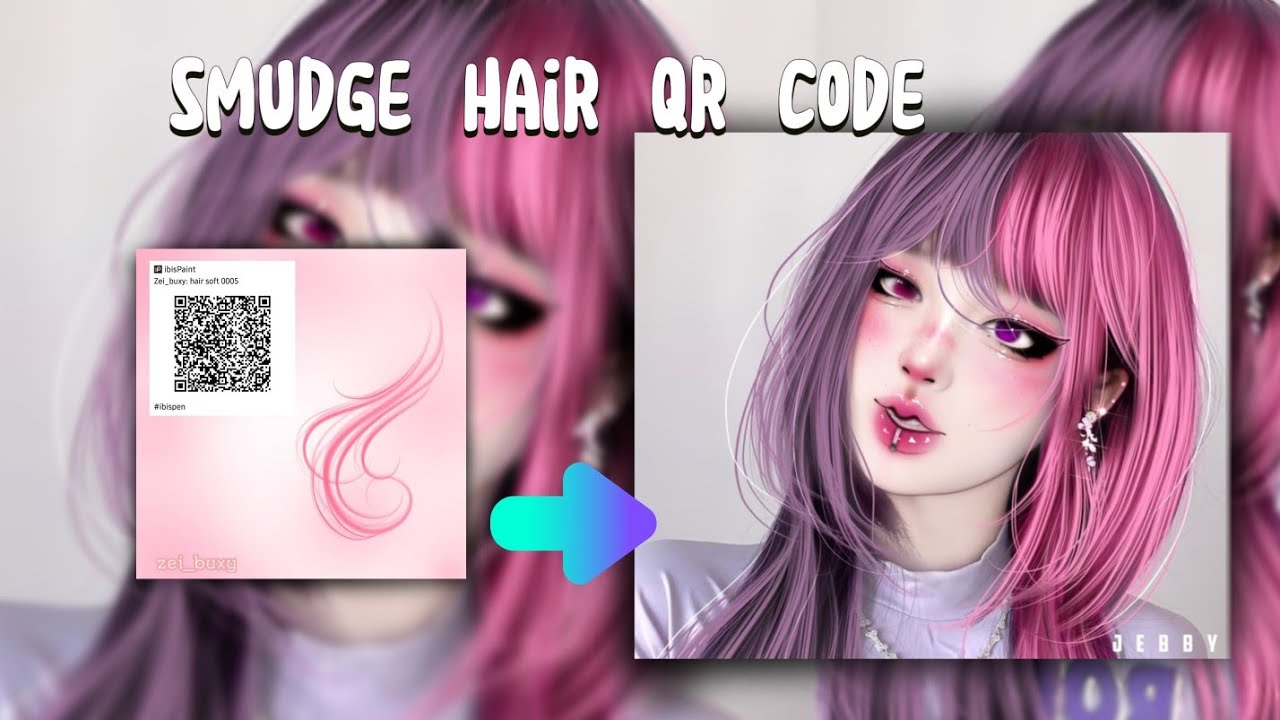 smudge hair qr code ibis paint x qr code brush qr codeibis