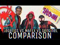 Miles Morales Spider-man Figure Comparison Marvel Legends vs Mafex vs Sentinel