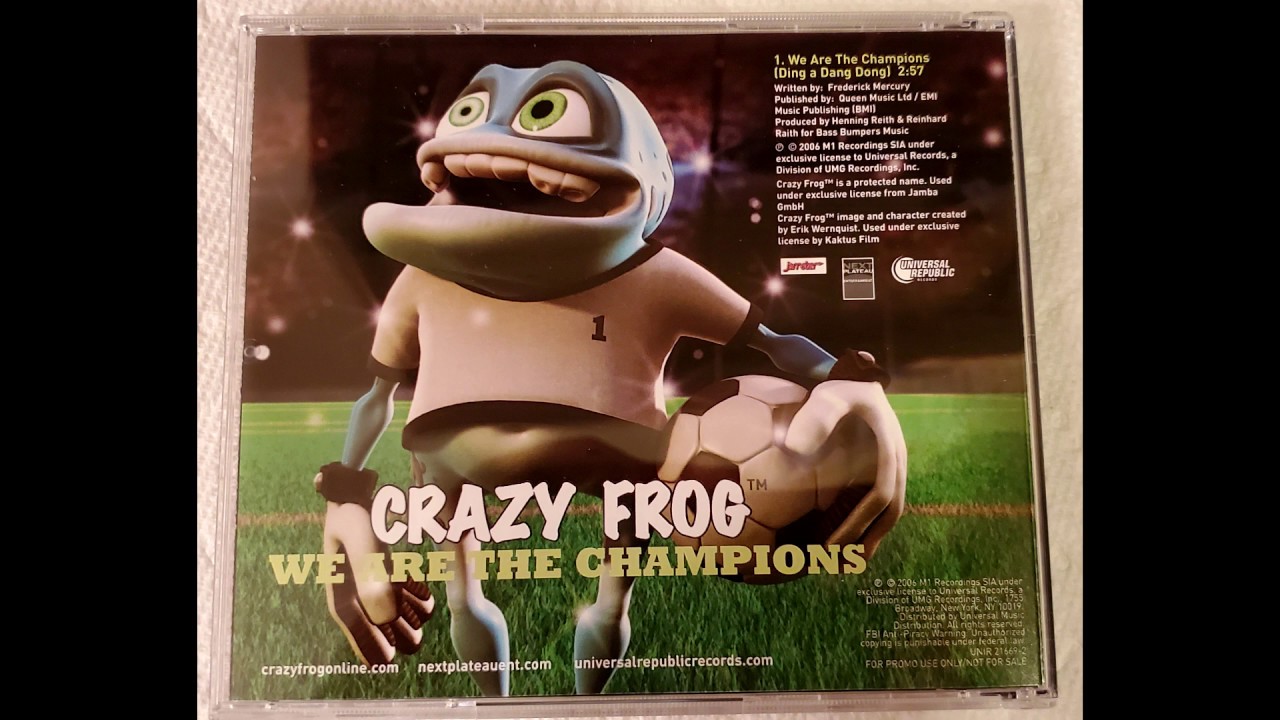 Crazy Frog We Are The Champions Rare PROMO CD (2006)