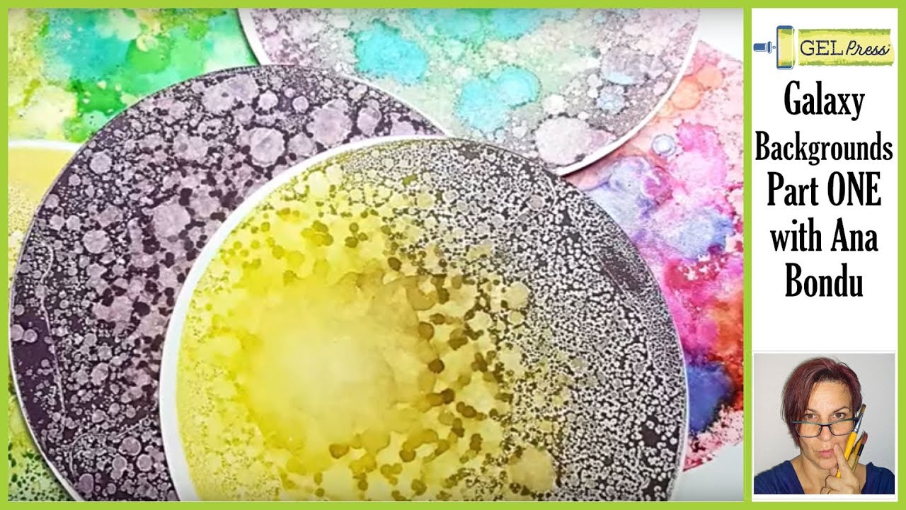 Gel Press Galaxy Backgrounds Part One by Ana Bondu