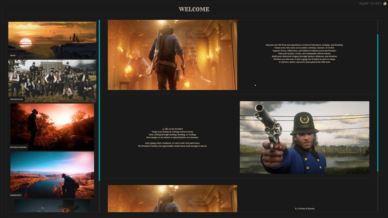 RedM Server Info Panel Script – Open Source | RedEM:RP/ QBR/ RSG/ VORP Compatible