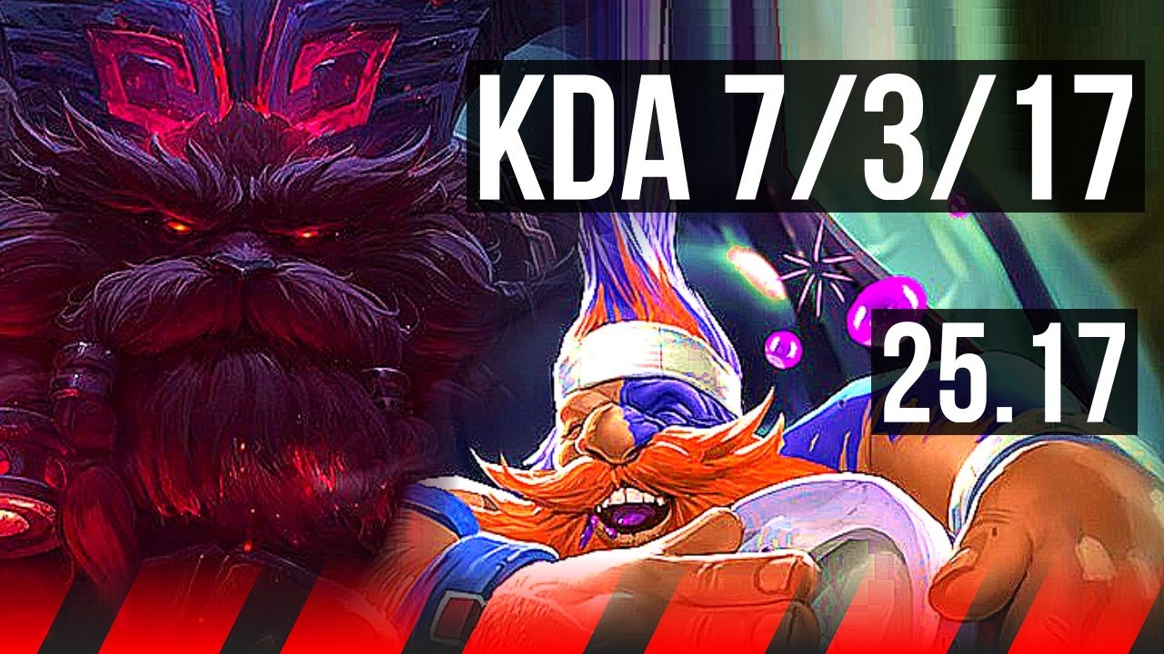 ORNN vs GRAGAS (TOP) | 7/3/17, 500+ games | EUW Master | 25.17