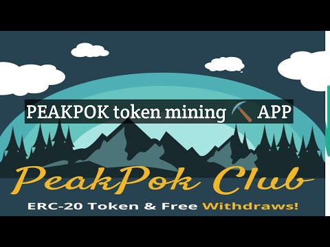 #PEAKPOK token earning mining ⛏️ #App details | part 1
