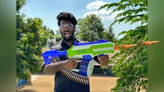 KGF ROCKY BHAI 🔫 REAL MACHINE GUN 🧨✨ - #vlog #gun #funny #trending