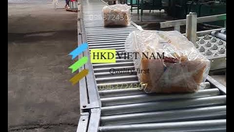 Băng tải con lăn  loại sử dụng con lăn tự động được lắp đặt bởi HDK Việt Nam. Hotline 0963 724 307