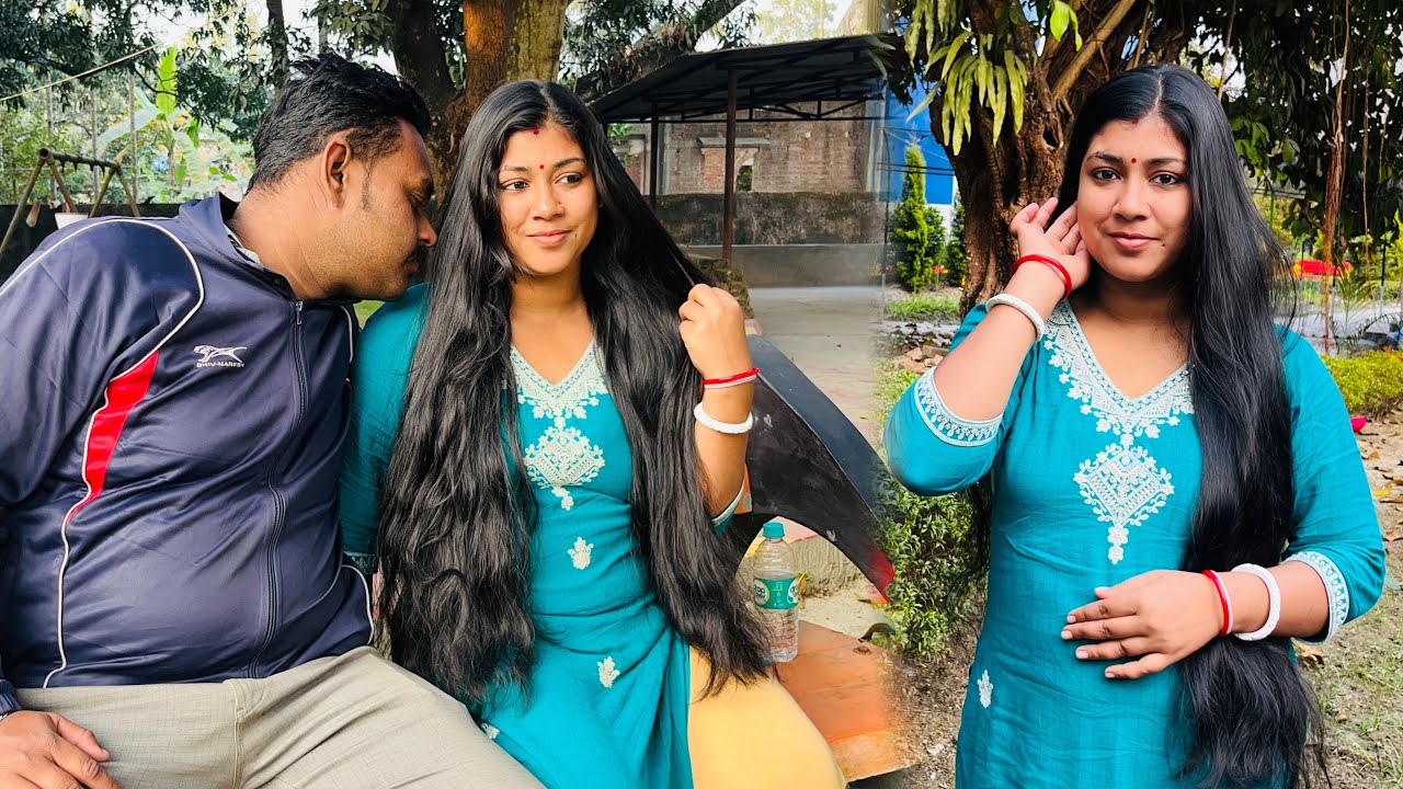 Longhair play with unknown man || hair play by man || it’s a amazing story don’t miss it 😢 ￼