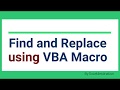 Find and Replace Multiple Values in Excel using VBA Macro