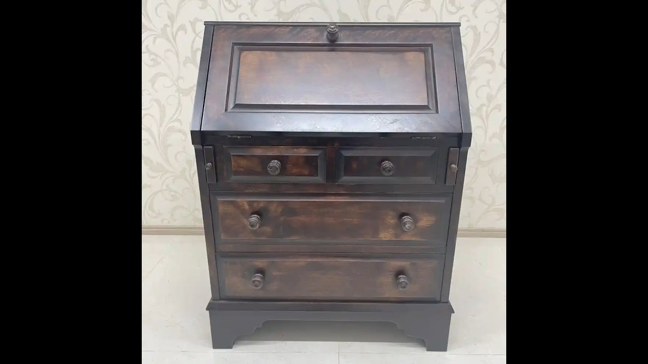 リユース 北海道民芸家具  木製 日本 リペア済 ライティングデスク [ Antique and Reuse Fynd]  FYND-0000090 【Fynd 商品動画】