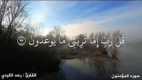 قل ربي إما تريني مايوعدون ( سورة المؤمنون )