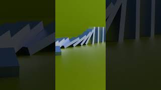 Blender 3d Rigid body Simulation | Dominoes Simulation