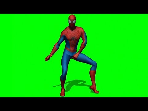 Spiderman dancing green screen royalty free