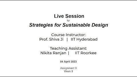 Strategies for Sustainable Design week9 assignment9