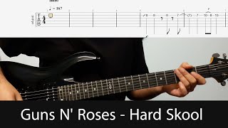 Guns N' Roses - Hard Skool Guitar Riffs With Tabs And Practice Backing Track(Eb Standard)