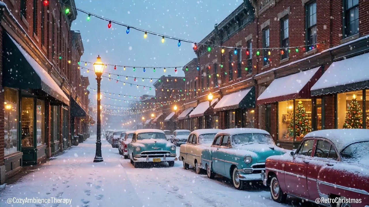 ❄️Quiet Evening On A Snowy Street In The City ❄️ ASMR  Relaxing Ambience