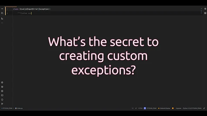 What’s the #secret to creating custom exceptions? Master Custom Exceptions in Python Like a Pro!