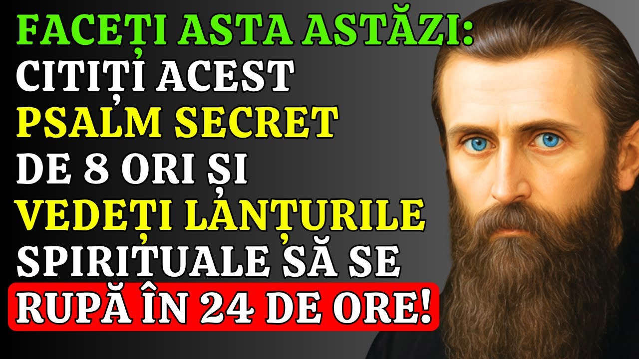 ATENȚIE! ACEST PSALM SECRET RUPE ORICE LANȚ SPIRITUAL ÎN 24 DE ORE ȘI DEMONII VOR FUGI! ARSENIE BOCA