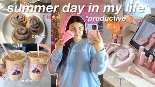 productive summer day in my life VLOG 🌷morning routine, self care shopping, baking & healthy habits