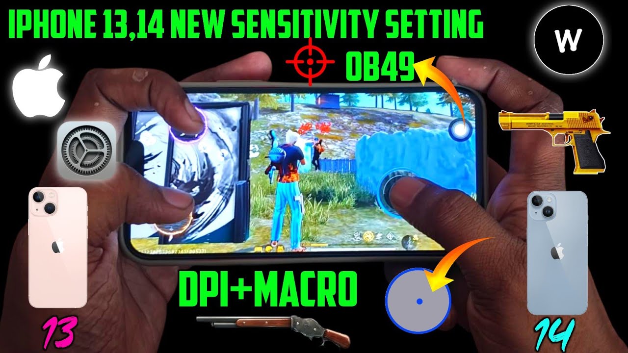 iphone 13,14 headshot setting ob49 free fire 2025|iphone14,13 sensitivitydpi+macro setting free fire