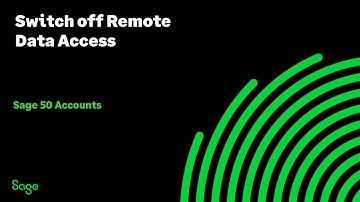 Sage 50 Accounts (UK) - Switch off Remote Data Access