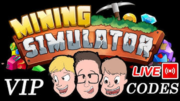 ROBLOX MINING SIMULATOR | CODES & VIP (Live Stream)