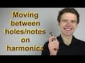 Moving between holes/notes - how to make it easy and smooth (beginner harmonica players lesson)