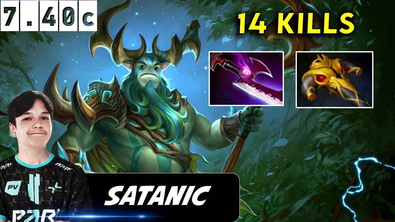 Satanic Nature Prophet Safelane 14 Kills - Dota 2 patch 7.40c Pro Full player Gameplay