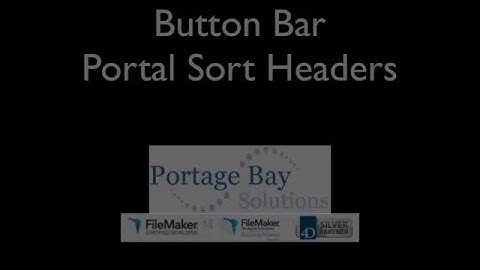 Button Bar Portal Sort Headers
