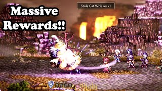 Defeating A Chubby Cait With Mive Rewards - Octopath Traveler 0