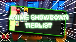 ANIME SHOWDOWN COMPLETE TIERLIST (MY OPINION)