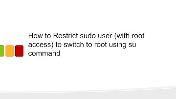 How to Restrict sudo user with root access to switch to root using su command
