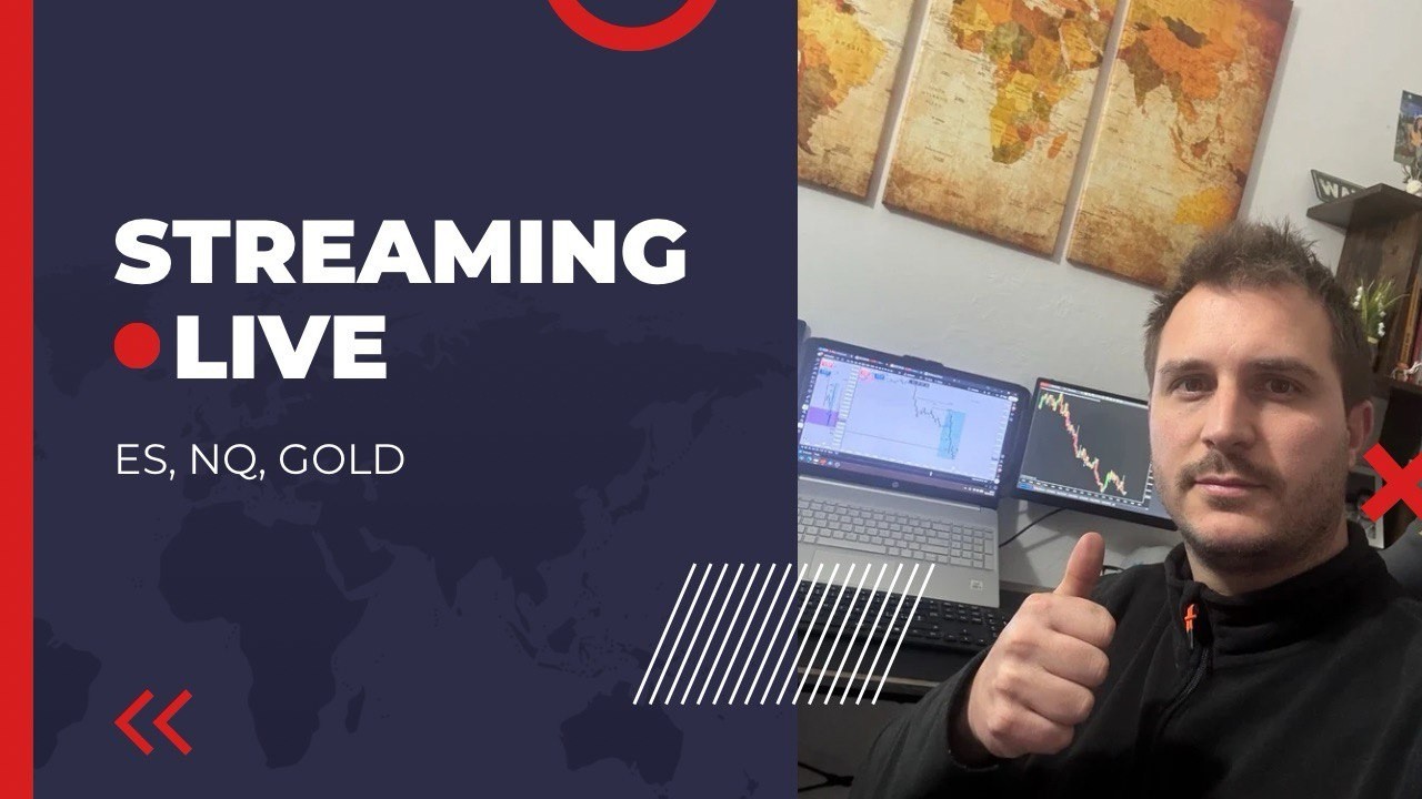 live trading ICT concepts NQ, ES, GOLD .....! 97 punti di nasdaq