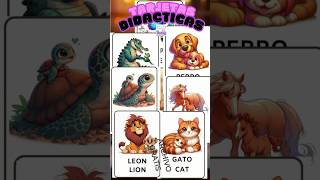 🐾🎉 Juego de Memorama Bilingüe de Animales para Niños Plantillas gratis 🐰🦁