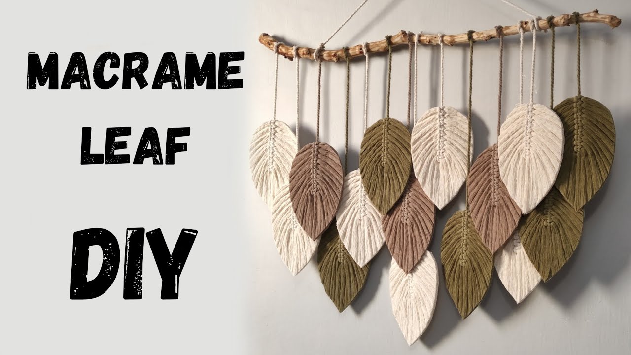 DIY Macrame Leaf Wall Hanging | Complete Techniques & Tips #Macrame #DIYMacrame #BohoDecor