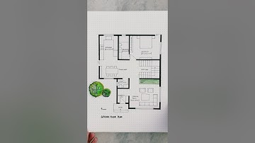 Hand drawn architectural floor plan on paper #architecture #handdrawing #floorplan #render #pencil