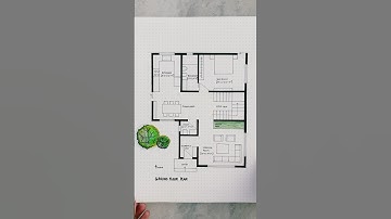 Hand drawn architectural floor plan on paper #architecture #handdrawing #floorplan #render #pencil