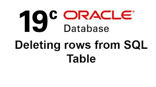 Deletion command in SQL
